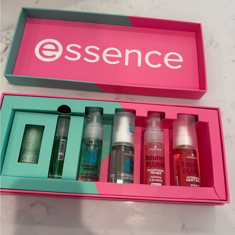 Essence Cosmetics Team Jelly Team Bouncy Hydrating Primer Dewy Spray New PR Set